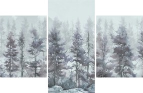 Obraz - Borovicový les II., aquarel (90x60 cm)
