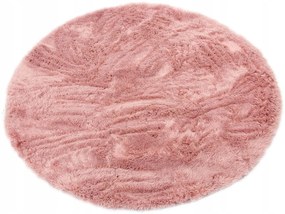 Detský koberec plyšový okrúhly Home 120x120 cm ružový Farba: modrá