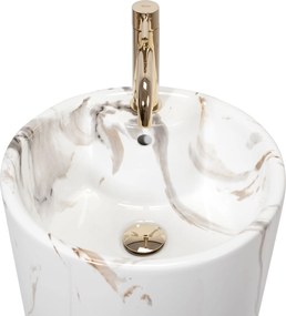 Rea Blanka voľne-stojace umývadlo, 84 x 40 cm, Marble imitácia kameňa, REA-U8704