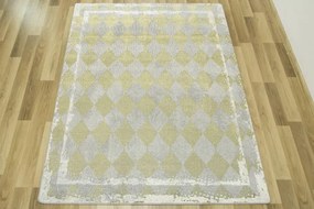 Koberec Diamond K8728G zlatý / sivý