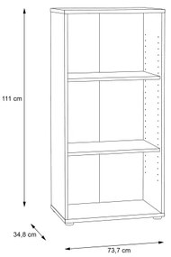 Knižnica URAN v dekore dub Artisan