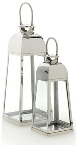 Dekorstudio Sada strieborných lampášov GLAMOUR 40cm,53cm