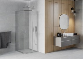 Mexen Rio, štvorcová sprchová kabína 70 x 70 cm, 6mm číre sklo, chrómový profil, 860-070-070-01-00
