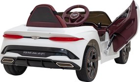Ramiz Bentley Bacalar autíčko na batérie pre deti Biele + Diaľkové ovládanie + EVA + Pomalý štart + LED Audio
