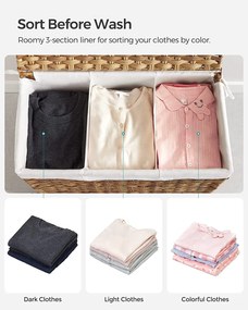 Kôš na bielizeň na kolieskach SONGMICS LCB363N01