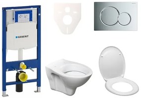 Cenovo zvýhodnený závesný WC set Geberit do ľahkých stien / predstenová montáž + WC S-Line S-line Pro 111.300.00.5ND2, 1 ks