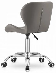 Sivobéžové kancelárske kreslo AVOLA z eko kože