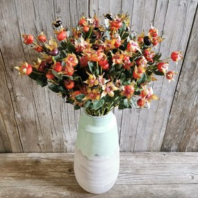 VETVIČKA šípky MIX ORANŽOVÁ/BORDOVÁ 70cm cena za 1ks