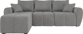 Rozkladacia obojstranná sedacia súprava do L SEVIO 246x145 cm, sivá + 2 vankúšiky ZDARMA