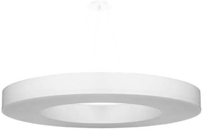 Závesné svietidlo Saturno Slim, 1x biele textilné tienidlo, (biely plast), (fi 90 cm)