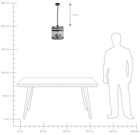 Stropná lampa čierna CELON Beliani