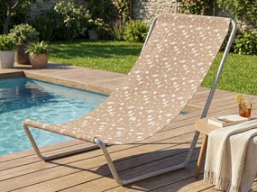 Skladacie plážové ležadlo SAND FLOWERS, červené