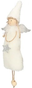 Vianočná ozdoba PLYS biely anjelik 985076