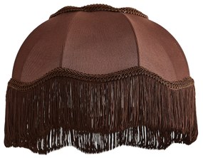 Látkové tienidlo hnedé s bielym interiérom 31,5/15/14 - Heritage