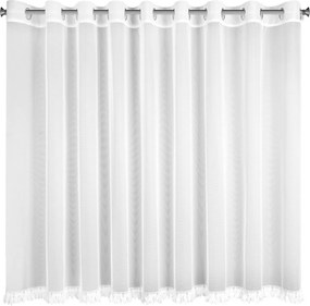 ZÁCLONA NA KRÚŽKOCH SYLVI 300X150 CM BIELA