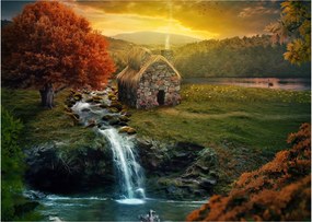 Obraz Chalupku v rozprávkovej krajine (70x50 cm)