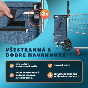 Nákupná taška na kolieskach EASY, 50l, modrá Jurhan