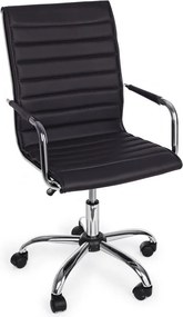 Čierna kancelárska stolička z imitácie kože Perth – Yes Everyday