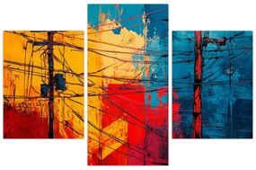 Obraz - Abstraktné elektrické vedenie (90x60 cm)