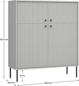 Skriňa ARIS 2D2D, sivá