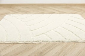 Kúpeľňový koberček Sash krémový, pruhy