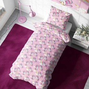 Bavlnené posteľné obliečky Dúhový svet s jednorožcami - 100% bavlna Renforcé - 70×90 cm + 140×200 cm