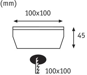 Paulmann 93774 - LED/0,24W IP67 Solárne nájazdové svietidlo CUBE 1,2V