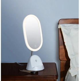 Immax 08970L - LED Stmievateľné zrkadielko s bezdrôtovým nabíjaním LED/18W/230V