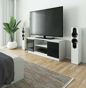 TV stolík Dariel  (biela + grafit lesk). Vlastná spoľahlivá doprava až k Vám domov. 1069773