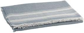 Modro - biely bavlnený prehoz Stripes - 130 * 170 cm