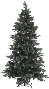 Zasnežený umelý vianočný stromček 210 cm zelený DENALI Beliani