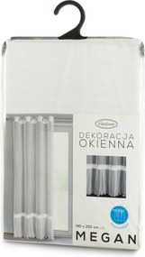 ZÁCLONA NA KRÚŽKOCH MEGAN 140X250 CM BIELA